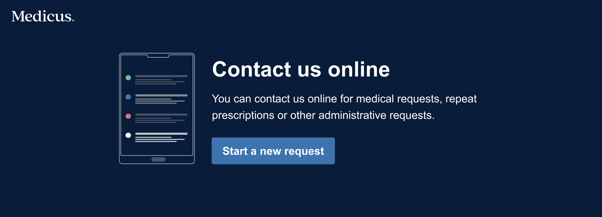 contact us online button